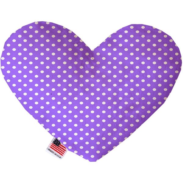 Mirage Pet Products 6 in. Purple Polka Dots Heart Dog Toy 1162-TYHT6